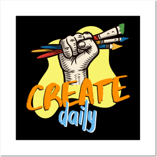 Create Daily inspiring Art Quote Posters and Art